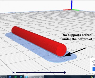 No support built under the shaft like I want