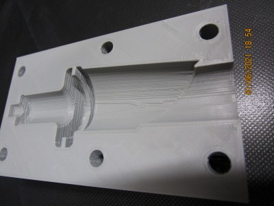1/2 mold part with rough inside finish