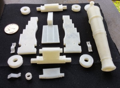 Cannon parts printed